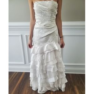 White Floral Formal Dress